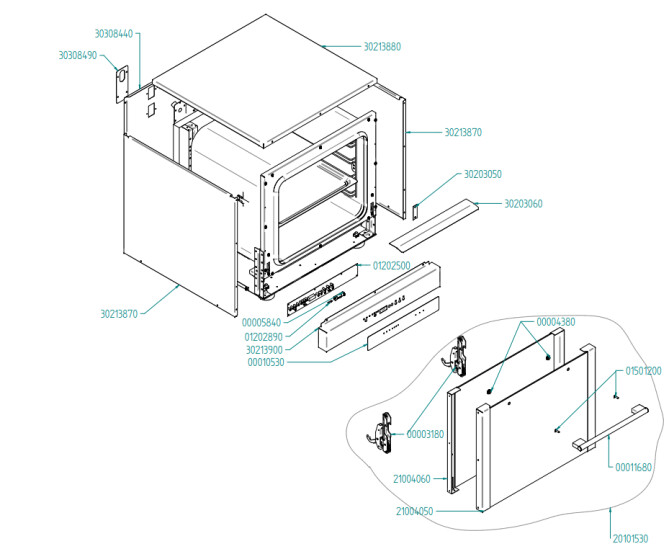 Horeca Parts - Piec konwekcyjno-parowy Hendi 225035 (EKF423DUD)