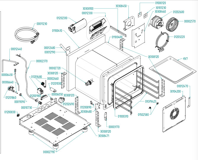 Horeca Parts - Convection steam oven Hendi 225035 (EKF423DUD)