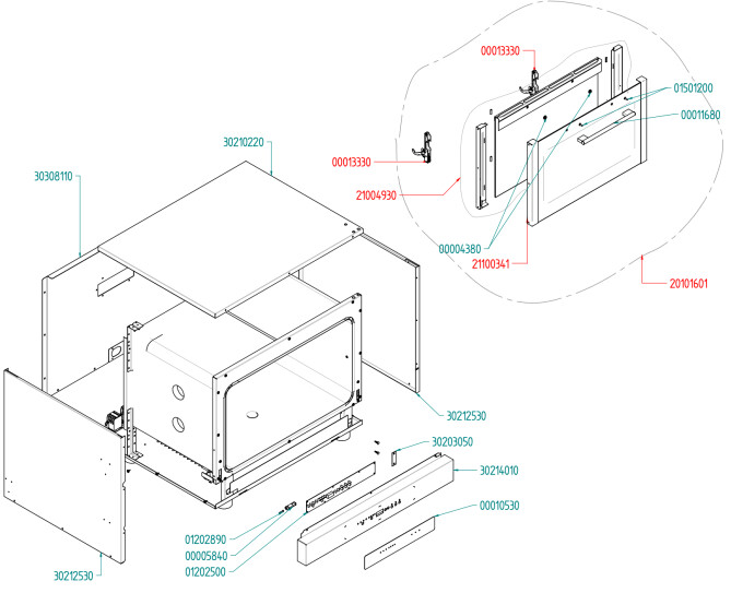 Horeca Parts - Convection steam oven Hendi 225042 (EKF464-411DUD)