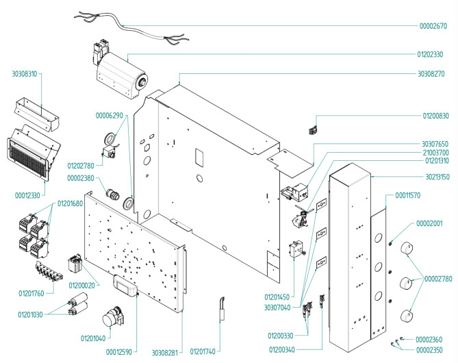 Horeca Parts - Elektrická kombinovaná trouba 7xGN1/1 s parní funkcí 225554 (EF711UD)