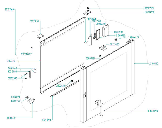 Horeca Parts - Elektrická kombinovaná trouba 7xGN1/1 s parní funkcí 225554 (EF711UD)