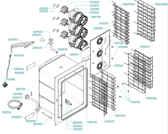 Horeca Parts - Piec konwekcyjo-parowy 11xGN1/1 elektryczny 225578 (EF1111UD)