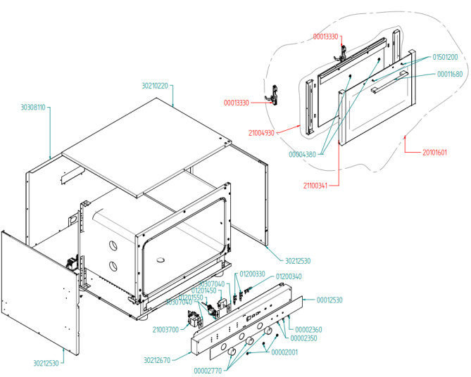 Horeca Parts - Konvektomat Hendi - 225677 (EKF464-411-416UD)