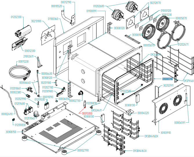 Horeca Parts - Kombidämpfer Hendi 225677 (EKF464-411-416UD)