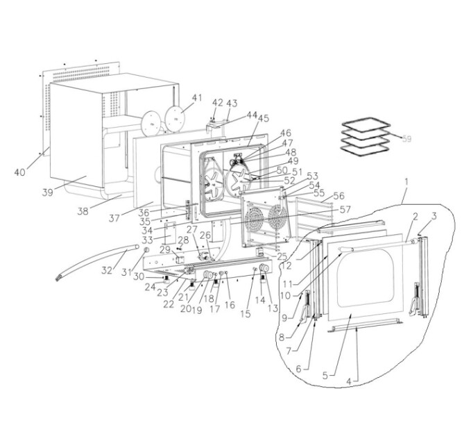 Horeca Parts - Konvektionsofen Hendi H90S 227077