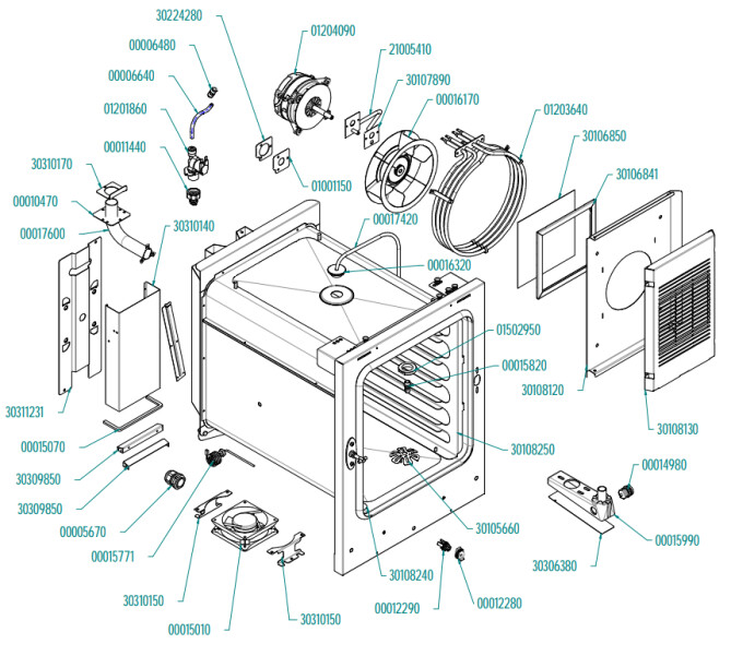 Horeca Parts - Combi-steam oven - Hendi Millenial Black Mask Gastro COMPACT 6xGN 1/1 electric - MKF611CBM