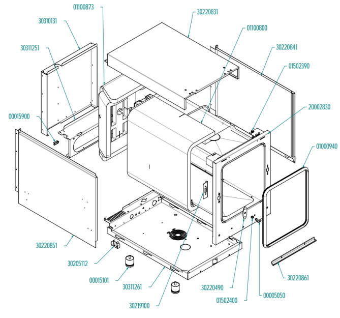 Horeca Parts - Combi-steam oven - Hendi Millenial Black Mask Gastro COMPACT 6xGN 1/1 electric - MKF611CBM