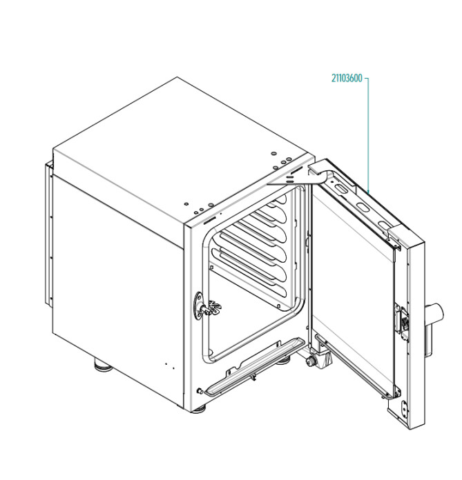 Horeca Parts - Piec konwekcyjno-parowy - Hendi Millenial Black Mask Gastro COMPACT 6xGN 2/3 elektryczny - MKF623CBM