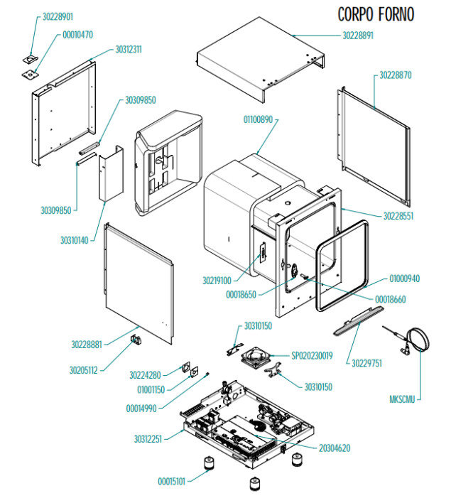 Horeca Parts - Piec konwekcyjno-parowy - Hendi Millenial Black Mask Gastro COMPACT 6xGN 2/3 elektryczny - MKF623CBM