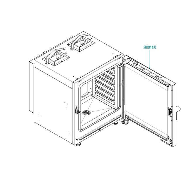 Horeca Parts - Kombi-Dampfbackofen - Hendi Millennial Black Mask Gastro 7xGN 1/1 Gasofen mit elektronischer Steuerung - MKF711GBM