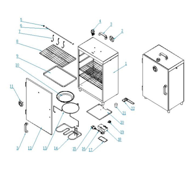 Horeca Parts - Piec wędzarniczy Hendi 238486