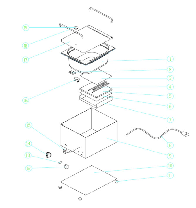 Horeca Parts - Ohřívač klobás Hendi 240502