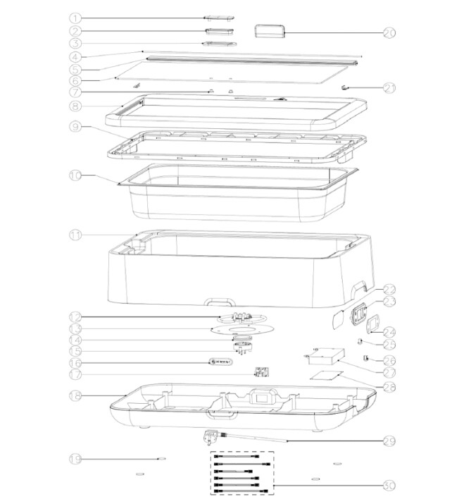 Horeca Parts - Podgrzewacz elektryczny HENDI UNIQ, HENDI, czarny, 220-240V/700W, 607x402x(H)245mm