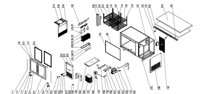 Horeca Parts - Stół chłodniczy Hendi 233429 (EPF3721GR)