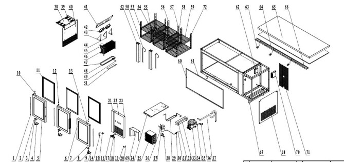 Horeca Parts - Refrigerated table Hendi 233436 (EPF3721GR)