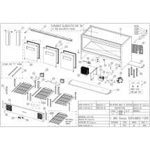 Horeca Parts - Refrigerated table 3-door with worktop Hendi 236147 refrigerated table (S903SSTOP S903STD S903SQ PS903 PS300)