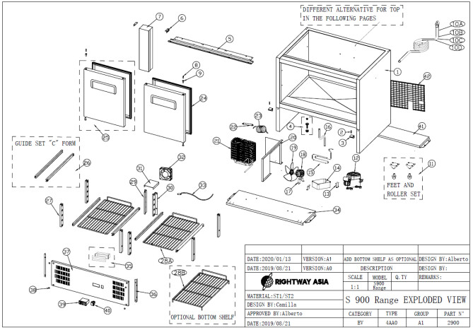 Horeca Parts - Stół chłodniczy sałatkowy Hendi 236185 (SG 900 STD)