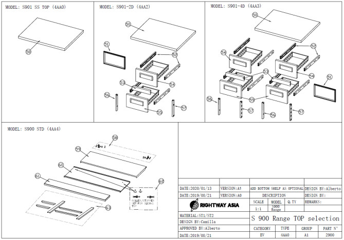 Horeca Parts - Salatkühltisch Hendi 236185 (SG 900 STD)