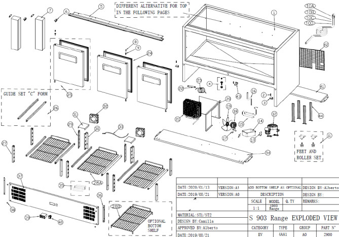 Horeca Parts - Kühltisch Hendi 236215 (S903 SS TOP S903STD S903SQ PS 903 PS 300)