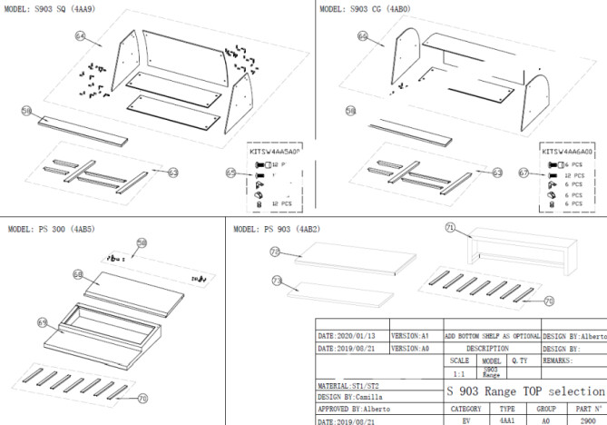 Horeca Parts - Chladicí stůl Hendi 236239 (S903SSTOP S903STD S903SQ PS903 PS300)