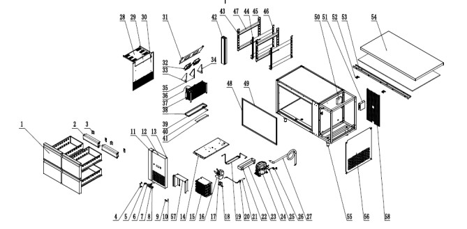 Horeca Parts - Chladicí stůl Hendi 233764 (EPF3522GR)