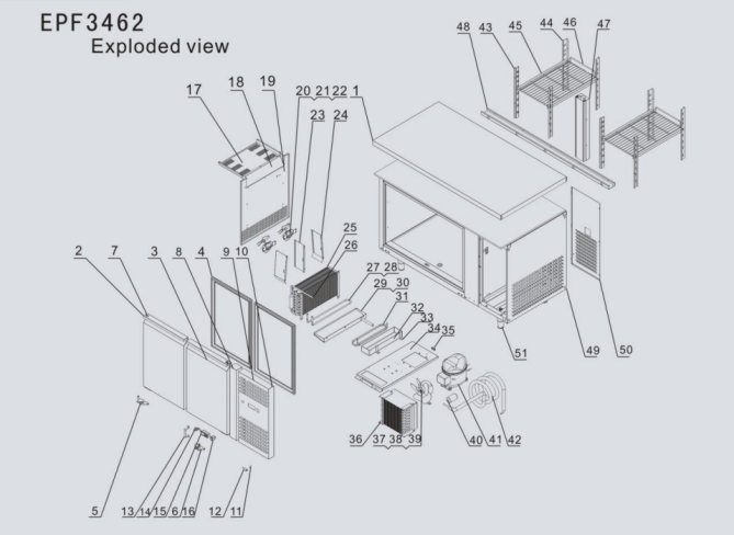 Horeca Parts - Freezing table Hendi 232064