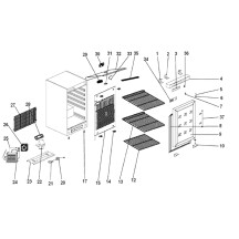 Horeca Parts - Budget Line refrigerated cabinet Hendi 232569 (ER-EF-ERG-SS 200)