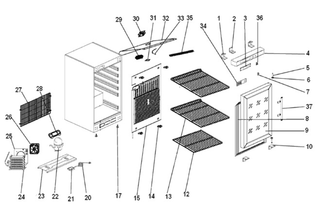 Horeca Parts - Tiefkühlschrank Hendi Budget Line 232576 (ER-EF-ERG-SS 200)