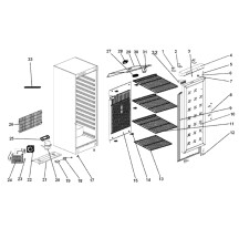 Horeca Parts - Tiefkühlschrank Hendi Budget Line 232620 (ER-ERG-EF-SS 400)