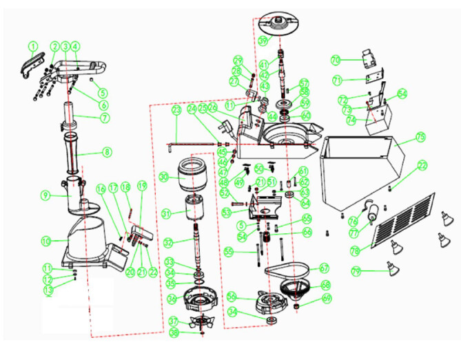 Horeca Parts - Krouhač zeleniny Hendi 231852