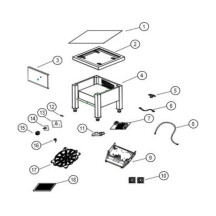 Horeca Parts - Taburet cu inducție de mare putere, HENDI, 400V/5000W, 422x400x(H)366mm