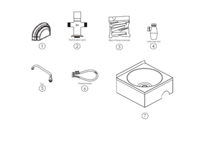 Horeca Parts - Umywalka kuchenna bezdotykowa Hendi 810316