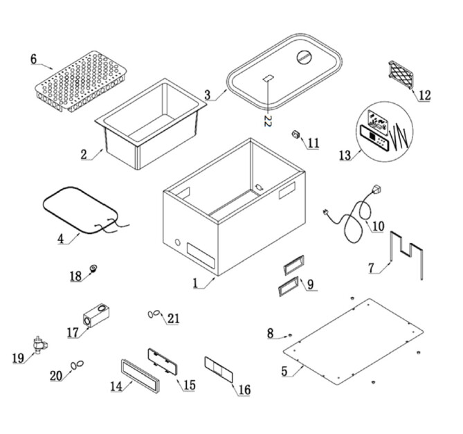 Horeca Parts - Sous vide device GN 1/1 - Hendi 225448