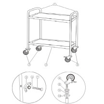 Horeca Parts - Přepravní vozíky 2 policemi Hendi 810002