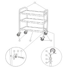 Horeca Parts - Transport trolley Hendi 810101 - shelves 3