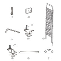 Horeca Parts - Transport trolley Hendi 810613 - shelves 15