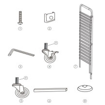 Horeca Parts - Přepravní vozíky  15 policemi Hendi 810651