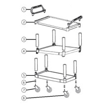 Horeca Parts - Wózek 3-półkowy Hendi 877937