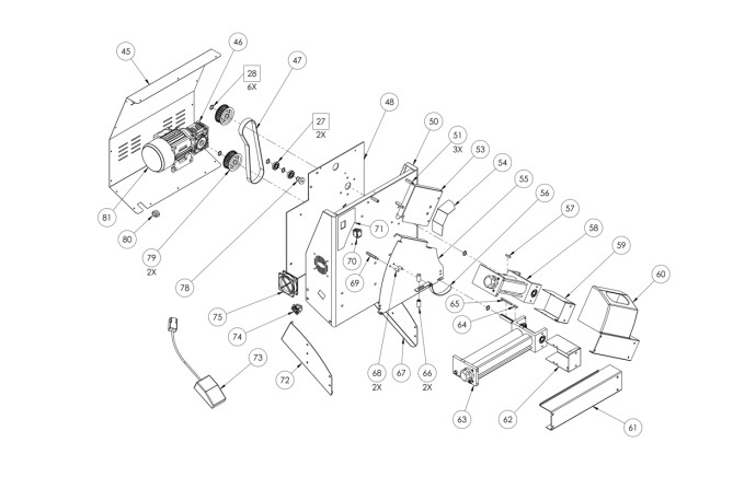 Horeca Parts - Wałkownica Hendi  500mm 226612 (DMA 500, 1D010002))