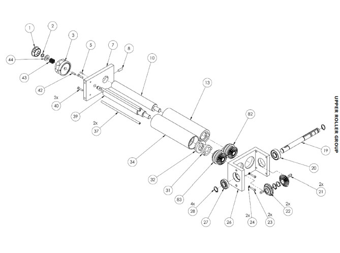 Horeca Parts - Teigroller Hendi 300 mm 226629 (DSA 310, 1D010014))