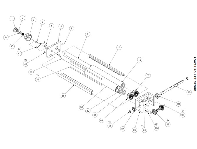 Horeca Parts - Dough roll Hendi 300mm 226629 (DSA 310, 1D010014))