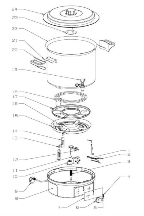 Horeca Parts - Boiler for mulled wine Hendi 240601