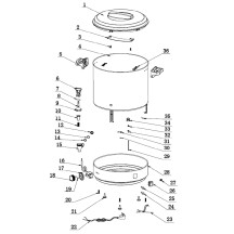 Horeca Parts - Wasseraufbereiter, HENDI, 25L,230V/2500W, 442x426x(H)491mm