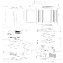 Horeca Parts - Vitrină de răcire cu 3 rafturi Hendi 233306