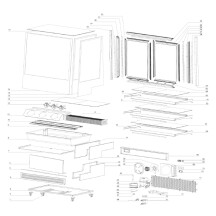 Horeca Parts - Chladicí vitrína se 3 policemi Hendi 233320