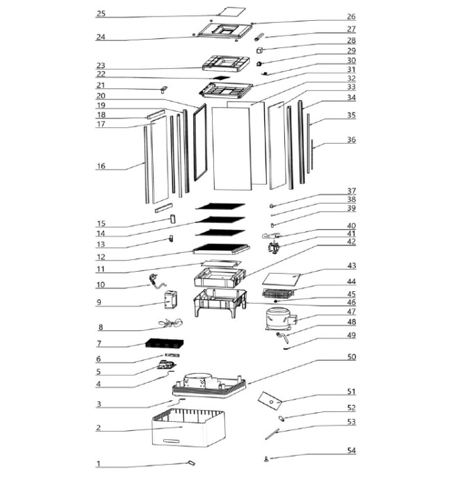 Horeca Parts - Szafka chłodnicza ekspozycyjna Hendi 233641