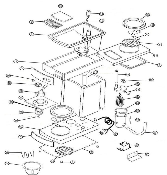 Horeca Parts - Hendi 208304 drip coffee maker