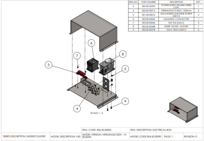 Horeca Parts - Zmywarka do naczyń 50x50, manualna Hendi 230220 (Vergina 50)