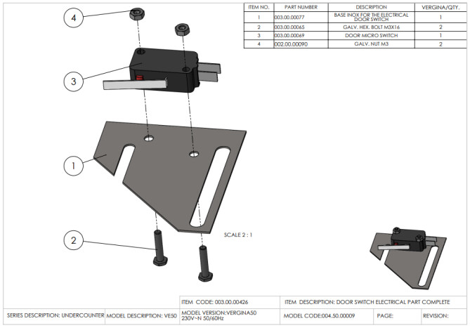 Horeca Parts - Zmywarka do naczyń 50x50, manualna Hendi 230220 (Vergina 50)