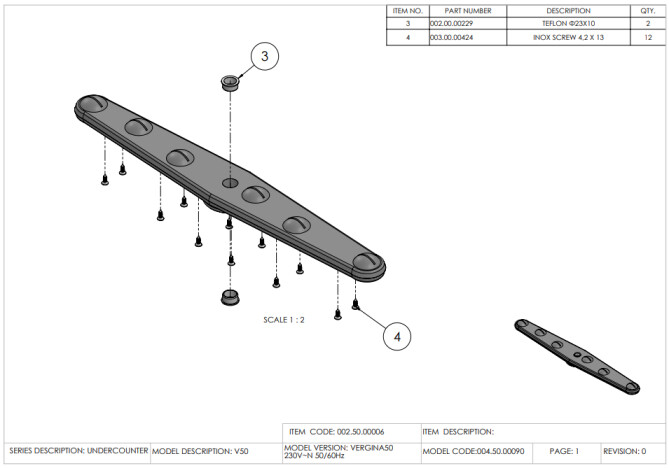 Horeca Parts - Myčka nádobí 50x50, manuální Hendi 230220 (Vergina 50)